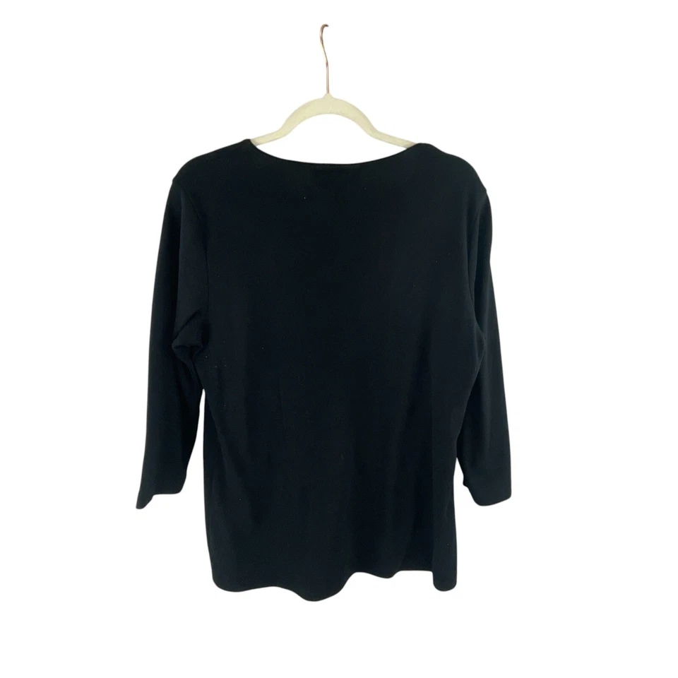 Karen Scott Women's Halloween Top Black L Goth Grunge Oversized - Изображение 2 из 4