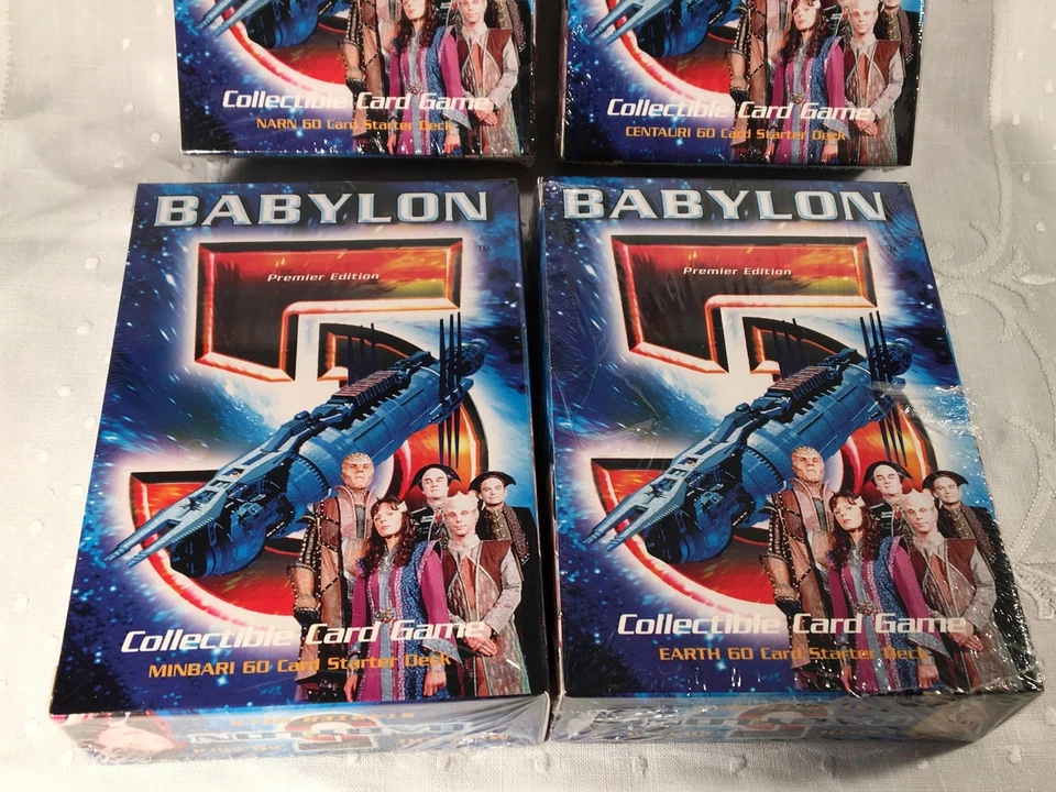 Juego Babylon 5 Premiere CCG - Todas (4) Barajas de Inicio Narn Centauri Minbari Earth Foto 3 de 4