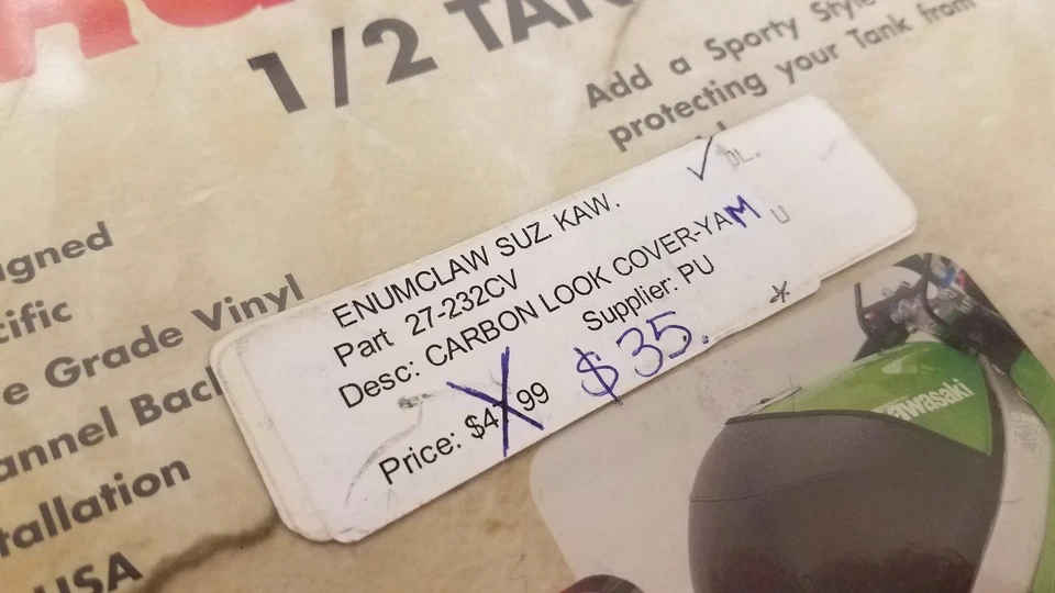 2001 YAMAHA YZF-R1 R1 TARGA TAMPA DO TANQUE ACABAMENTO DE TECIDO DE CARBONO PRETO VINIL PREMIUM - Imagem 3 de 4