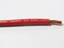 10 GAUGE WIRE RED 20' FT PRIMARY AWG STRANDED COPPER POWER REMOTE MTW