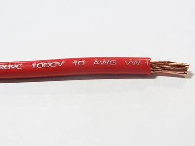 ACDC 10 GAUGE WIRE RED 20' FT PRIMARY AWG STRANDED COPPER POWER REMOTE MTW