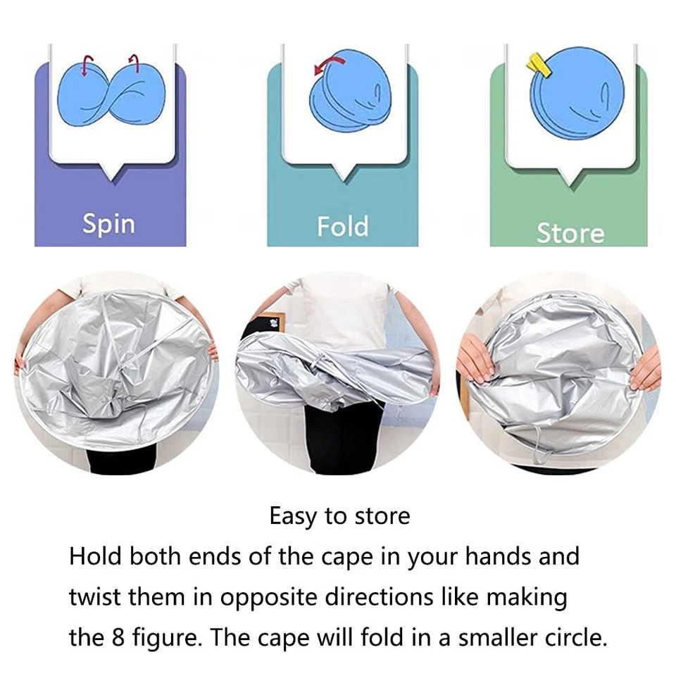 Capa de corte de pelo paraguas capa de peluquería cubierta de pelo peluquero salón Foto 4 de 4