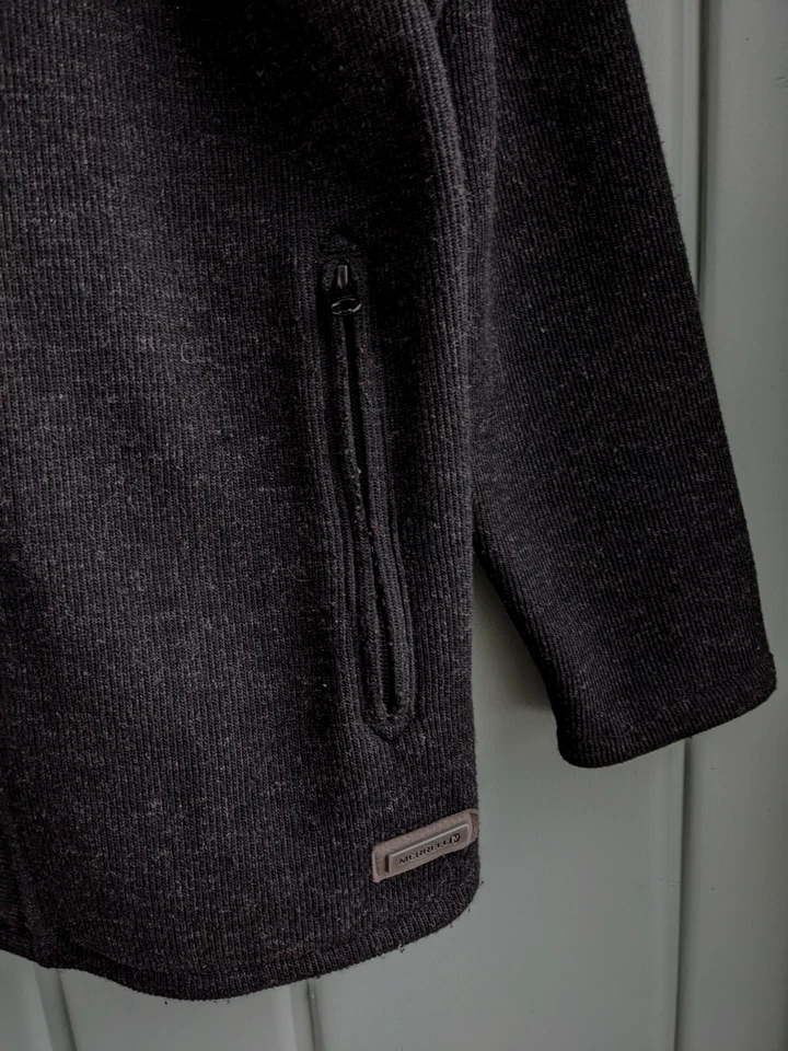 Merrell Mens Large Coat Jacket Black Pea Coat Jacket Wool Blend Select Performix - Image 4 of 4