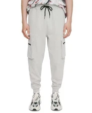 Elevenparis Men's Dawn Gray Men's Fleece Cargo Joggers Size XL