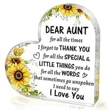 Best Aunt Gifts from Niece Nephew, to My Aunt Acrylic Heart Sign Keepsake Pre...