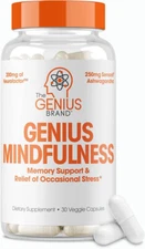 The Genius Brand - Genius Mindfulness Natural Calming Supplement with Ashwagandh