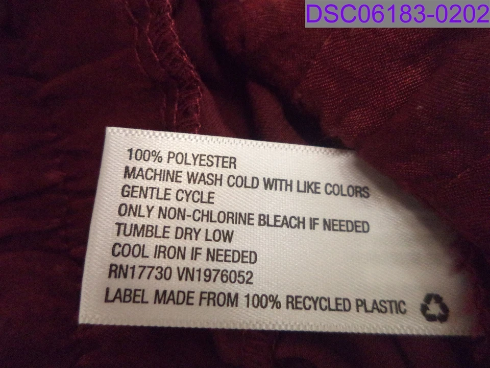 Calça Feminina XL Xhilaration Cintura Média Amarrar Frente Cetim Perna Larga Borgonha TNH-50857 - Imagem 2 de 4