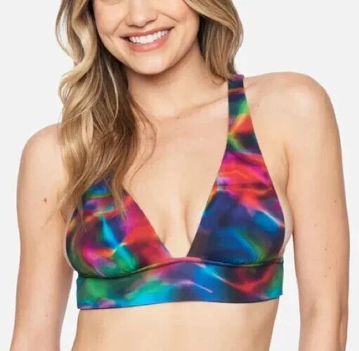 Top de Bikini Hurley Nebulosa Multicolor Pestaña Moderada Universos de Natación Festival Foto 2 de 4