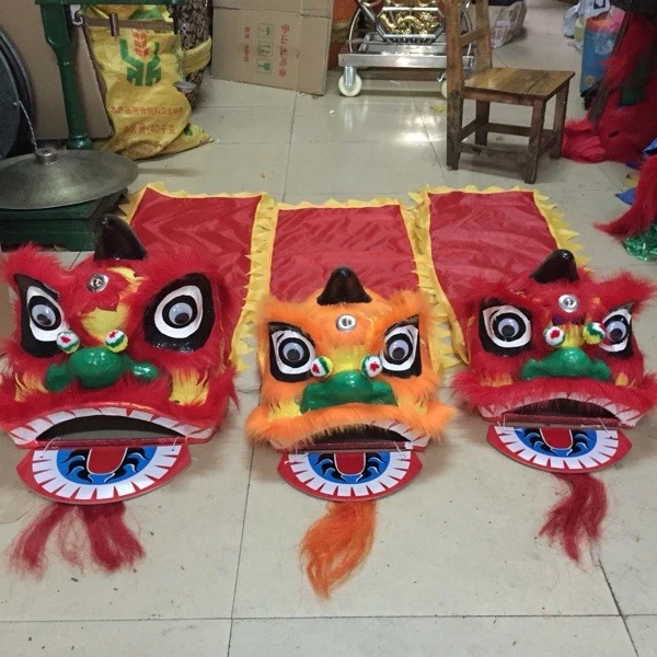 Arte popular chino juguetes para niños león mascota baile disfraz lana león del sur Foto 4 de 4
