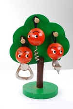 Vintage Bar Orange Green Tree Faces Wood MCM Anthropomorphic Bottle Openers