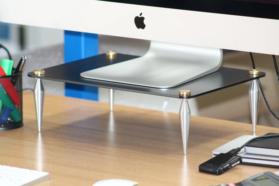 Monitor Stand Aluminium, 250mm x 350mm x 100mm Universal desktop Home office - Image 3 of 4