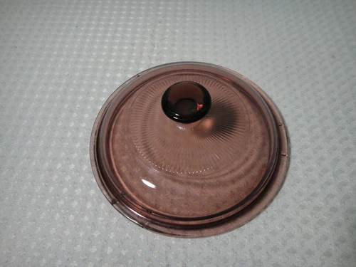 PYREX Corning Ware 6 3/8" Round Cranberry Visions Lid V-1-C Purple V1C