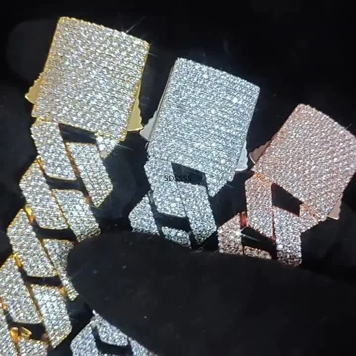 Pulsera Collar Cadena Cubana Miami Joyería Rap 20mm Hip Hop Circonita Cúbica Hombres Foto 4 de 4