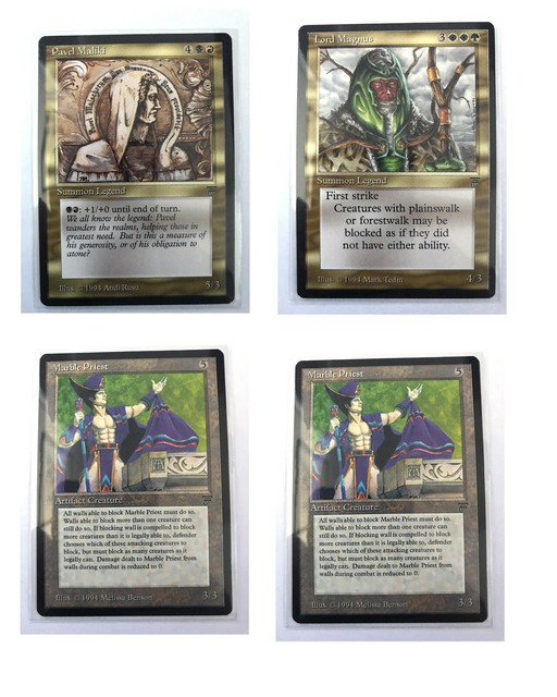 MTG Legends 1994 4 Creature Cards Never Played Mint 2 Bonus 
