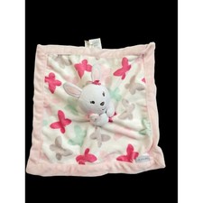 Carter's Bunny Lovey Security Blanket Pink Butterfly Plush Baby Snuggler 12x12