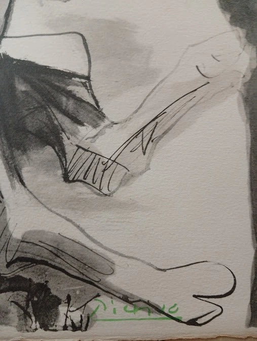 lithographie signée de Picasso - L'homme au mouton - Photo 4/4