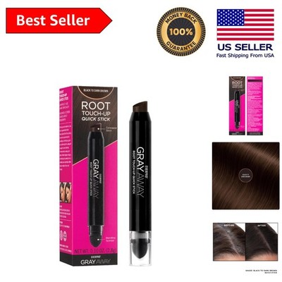 Black/Dark Brown Gray Away Touch-Up Stick - Natural Color, Easy Blending, 0.1 Oz
