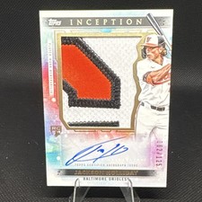 Jackson Holliday 2024 Topps Inception Jumbo Tri-Color Patch Auto /125 RC Rookie