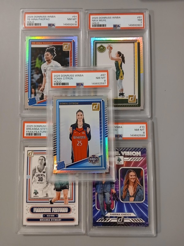 WNBA 2025 Donruss PSA Lot - Sonia Citron Rookie - Sabrina Ionescu - Nika Muhl
