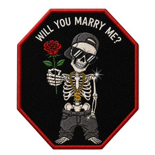 Funny Skeleton Embroidered Iron-On Patch For Hats, Backpacks, Bags And Jackets