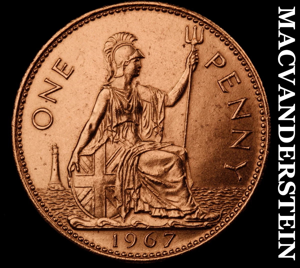NGC MS64 RD 1967年 イギリス ブリタニア ペニー 大型銅貨 1967 G. Britain Penny Queen Elizabeth II NGC Certified | eBay