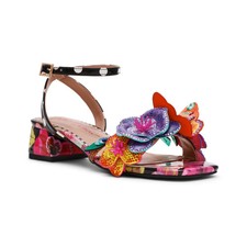Women's Betsey Johnson Maranda Low Block Heel Dress Sandals Multi
