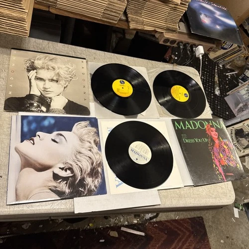 Madonna 12” Vinyl Lot of 3  True Blue, Self Title & Dress you up maxi Single