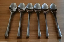 Dansk "Odin" Mid-Century Modern Stainless Steel Soup Spoons A Set Of 6