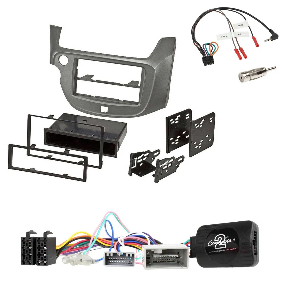 JVC USB Bluetooth Lenkrad DAB 2DIN Autoradio für Honda Jazz ab 2014 silber - Bild 3 von 4