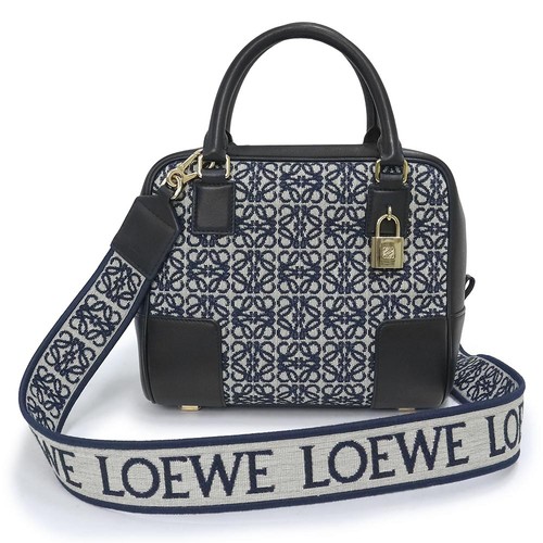 LOEWE Amazona 19 Anagram Jacquard Black Navy A039N10X02 #498