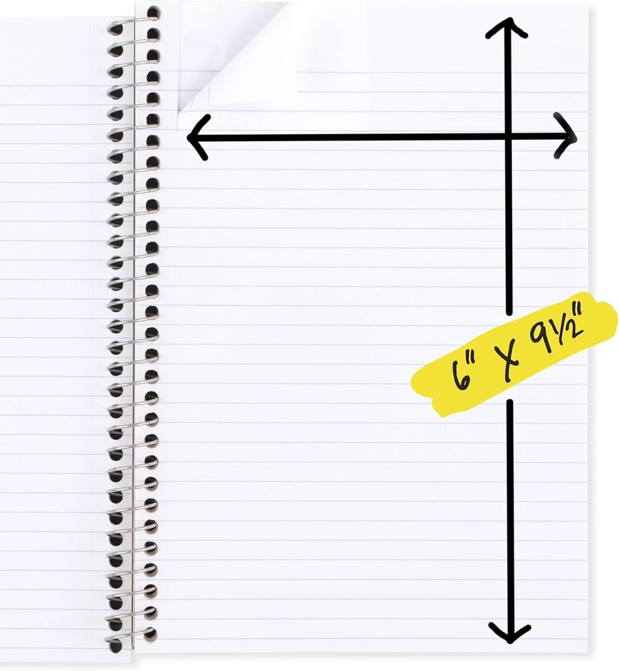 Cuaderno Espiral, 2 Temas, Papel Reglado Universitario, 6" x 9-1/2", 80 Hojas, Lucha... Foto 4 de 4