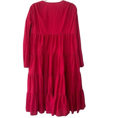 knee length dresses for ladies Basic Long Sleeve Cotton Midi Top | Top