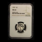 1937 5c Buffalo Nickel NGC MS65 - Free Shipping USA