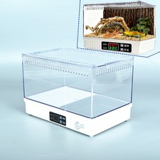 Reptile Enclosure 2.1 Gal Small Reptile Terrarium Habitat Tank 11.6x7.7x6"