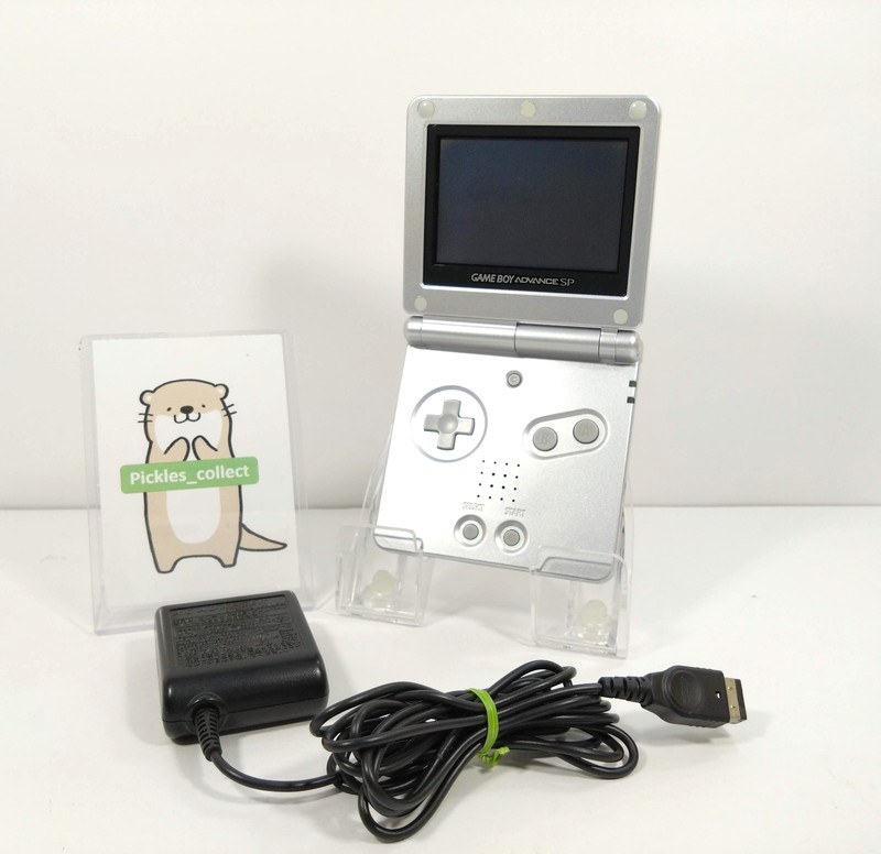 Gameboy Advance SP Silver AGS-001 w/Charger Tested Nintendo 0701D