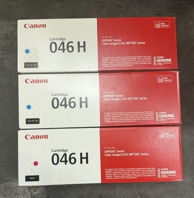 Lot of 3 -Original Canon 046H Toner High Yield Laser Printing SEALED    