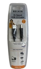 BELKIN High-Speed USB 2.0 Cable 10ft 3mm USB A/B Connect USB Device To Computer
