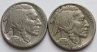 1917-S + 1926-S Buffalo Nickels Better Dates VG Details Spotted, Two 5C