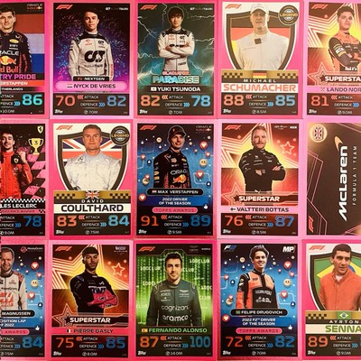   Topps Turbo Attax Formel 1 2023 Pink Parallel Auswahl Choose / Pick your cards