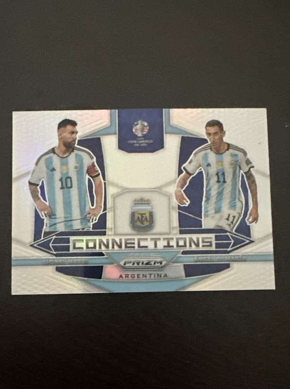 2024 Panini Prizm CONMEBOL Copa America - Connections Lionel Messi, Angel Di...