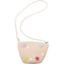 1pc Women Handbag Fashion Woven Cross-body Bag Chic Beach Bag Storage Pouch