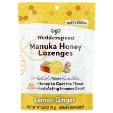 Manuka Honey Lozenges, Lemon Ginger, 18 Count, 2.6 oz (74 g)