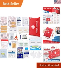 Organized 107-Piece First Aid Kit - Essential Emergency Supply for Home & Travel