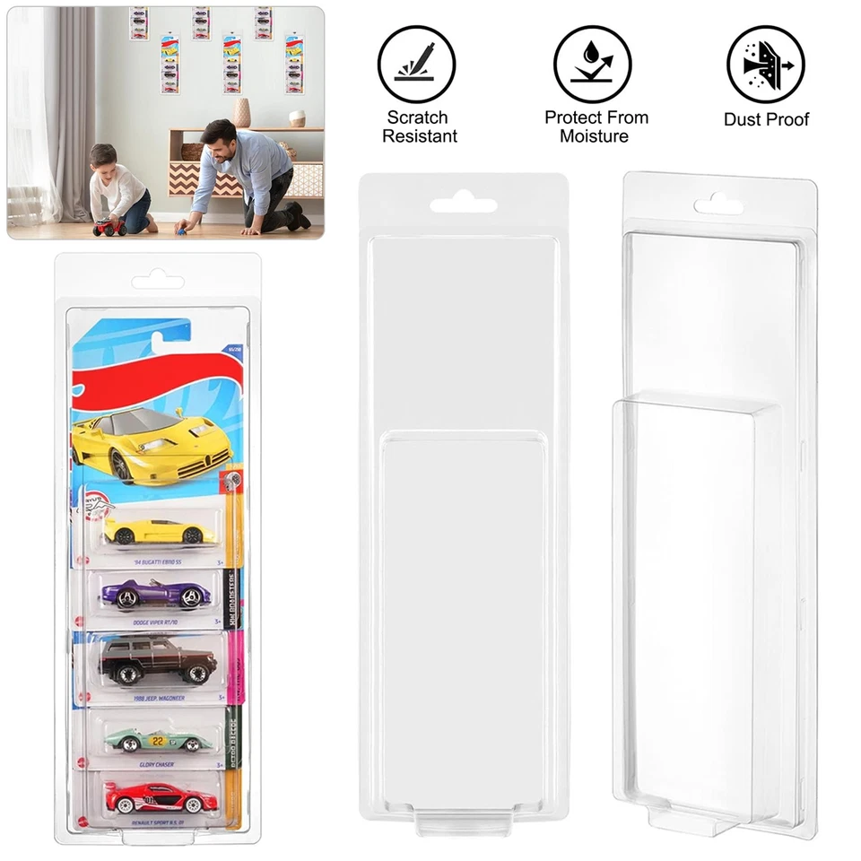 Clear Protector Case Clamshell Display Holder For Hot-Wheels Mainline Model Cars - image 3 of 4