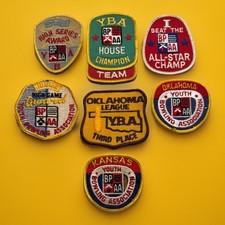 Lot of 7 Vintage BP AA YBA League High Series Bowling Related Patches