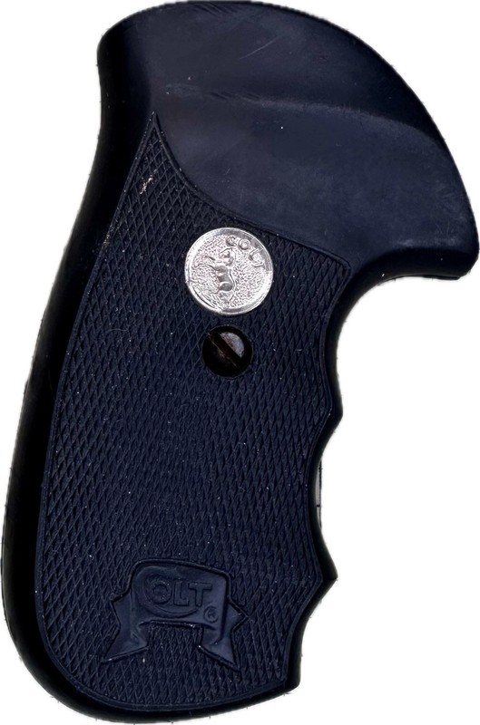 Colt OEM V Frame Revolver Grips Rubber• Colt Banner • Cobra Trooper Lawman VGood