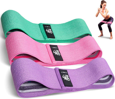 Resistance Bands Set, Exercise Bands with Non-Slip Design for HIPS & Glutes, 3 L