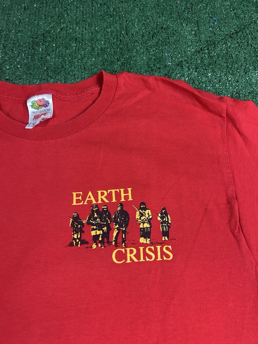 Vintage Y2K Earth Crisis Destroy The Machines Band T Shirt Sz S