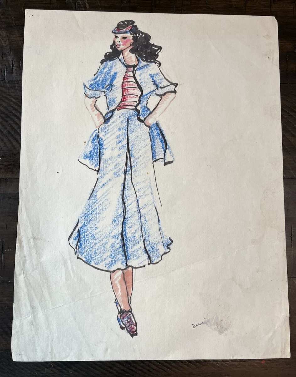 Fashion Original Art Drawings for sale | eBay