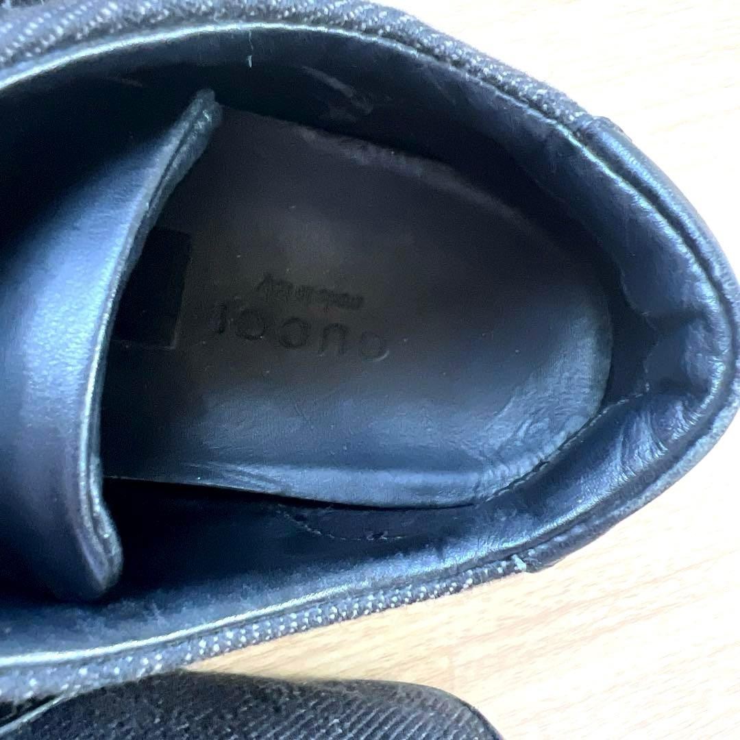 Auth Gucci Leather GG Low cut Sneakers Logo EU34.5 US4.5 UK1.5 Black Women thumbnail 15